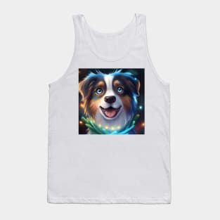 Cute Australian Shepherd Drawing Tank Top